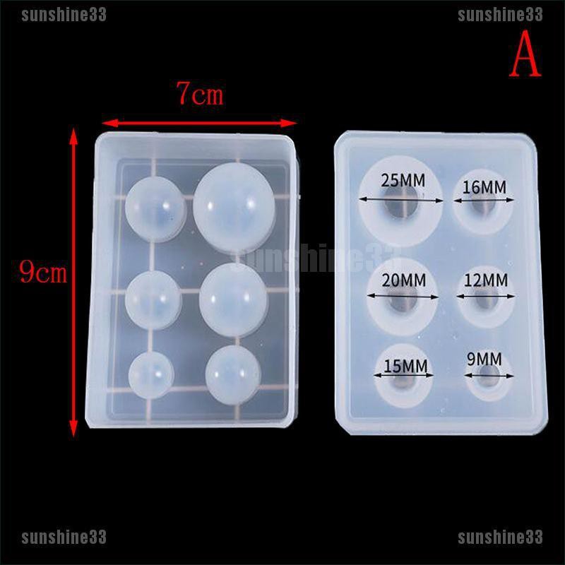 Khuôn Silicone Làm Trang Sức Nhựa epoxy Hình Quả Bóng