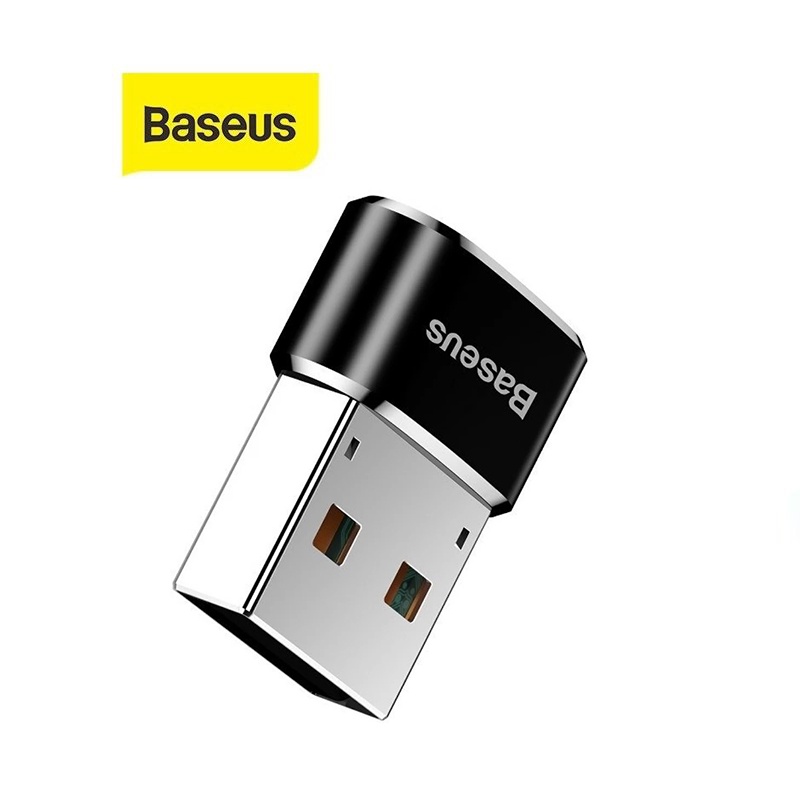 Đầu chuyển đổi mini OTG Baseus USB to Type-C hổ trợ sạc nhanh 3A/5A và truyền dữ liệu 480Mbps