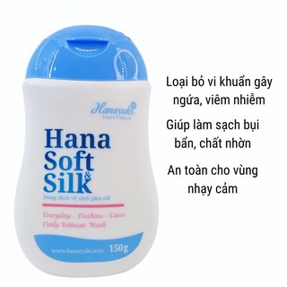 Dung Dịch Vệ Sinh Phụ Nữ HANA SOFT&amp;SILK Giúp Làm Sạch, Ngăn Mùi,Săn Chắc Và Se Khít Hồng Hào Ở Vùng Nhảy Cảm