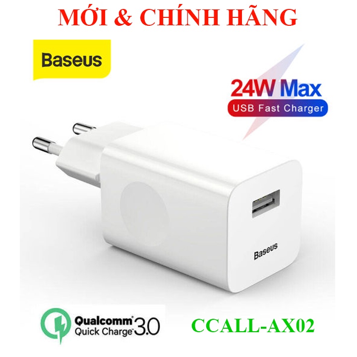 Cốc Sạc Nhanh 25W QC 3.0 24W & PD 3.0 20W BASEUS