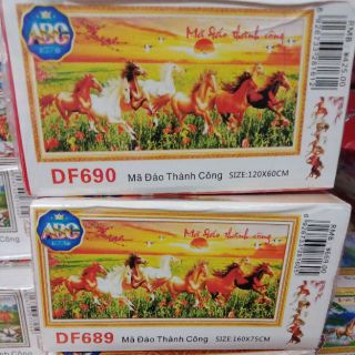 Tranh đính đá mã đáo thành công df690(120*60) df689(160*75)