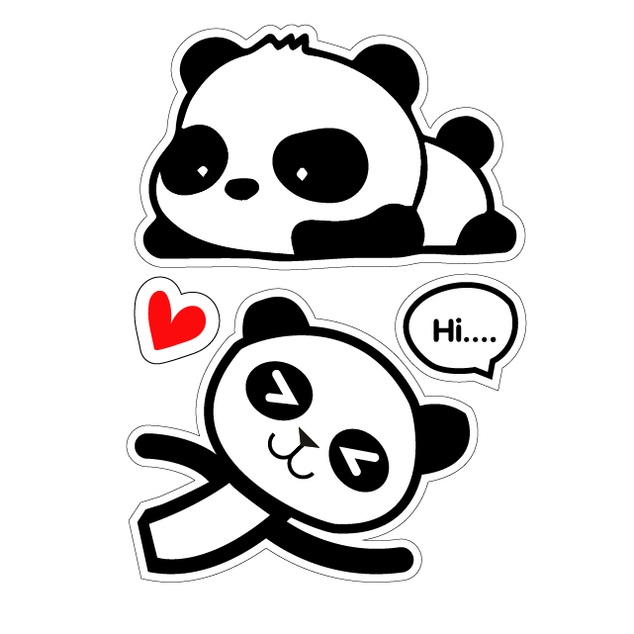 Decal dán trang trí ổ điện đen trắng ,ngộ nghĩnh ,