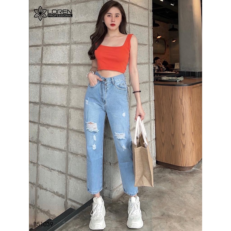 Quần jean baggy LOREN rách B51039