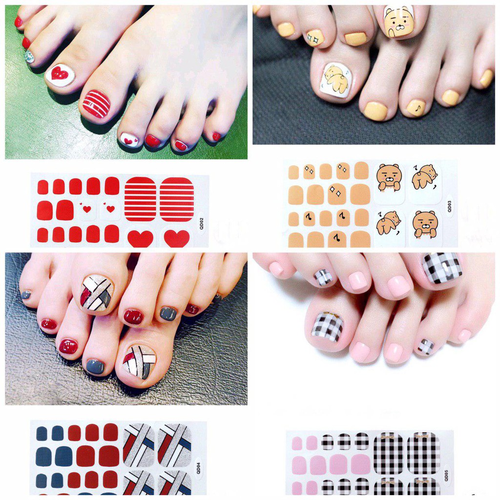 Decal Sticker Nail dán móng chân nhanh Đẹp - Nhanh - Bền (Đợt 2)