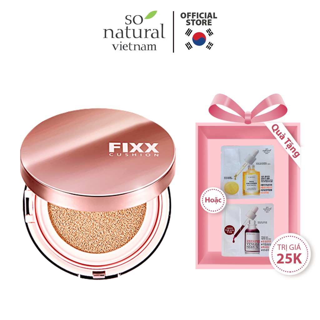 Phấn Nước Trang Điểm Lâu Trôi Glow Fixx Cushion SPF50+ / PA++++ So Natural Hàn Quốc