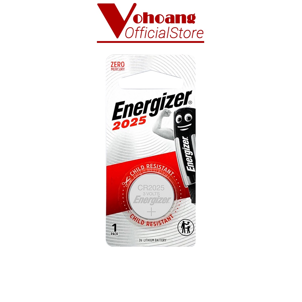 Vỉ 1 viên pin Energizer 2025 / CR2025