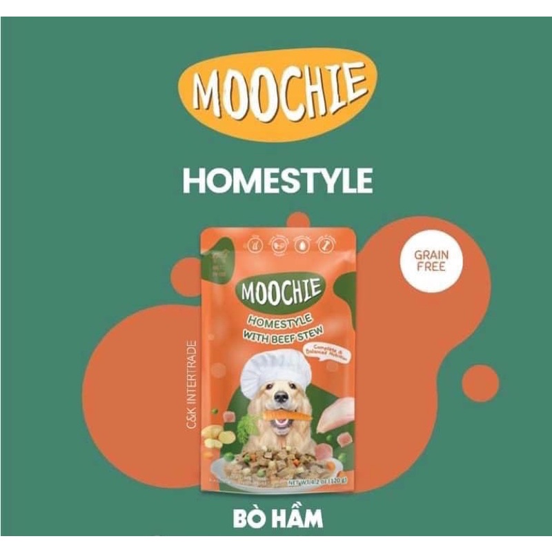 Moochie Homestyle gói 120gr - Pate Moochie Homestyle cho chó 120g