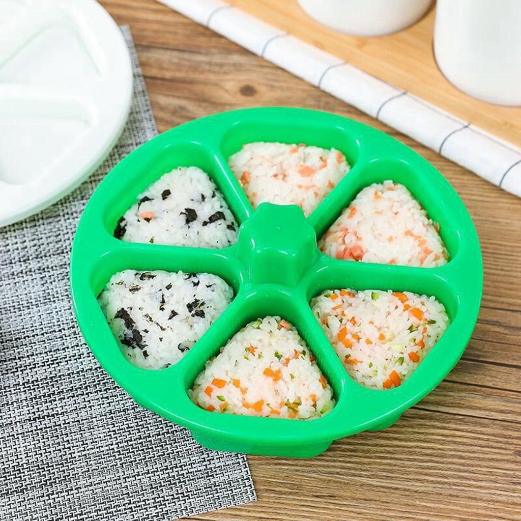 Khuôn Làm Sushi 6 Ngăn Bằng Nhựa Không Dính Kiểu Nhật Bản