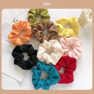 Dây cột tóc vải bồng bềnh nhiều màu - Vuver