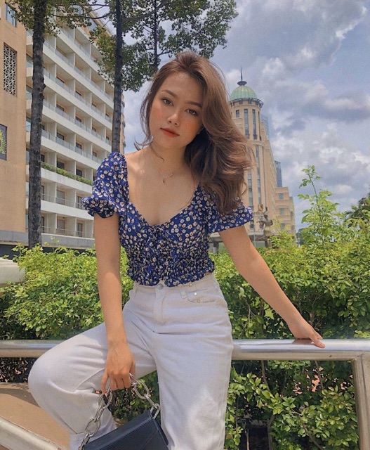 (ảnh thật, hoả tốc)🥗FLORAL_CROPTOP (ÁO CROPTOP VOAN HOA)