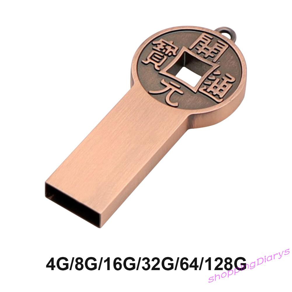 ✤Sh✤ USB Flash Drive Ancient Chinese Coin USB Pendrive Thumb Drive Jumpdrive