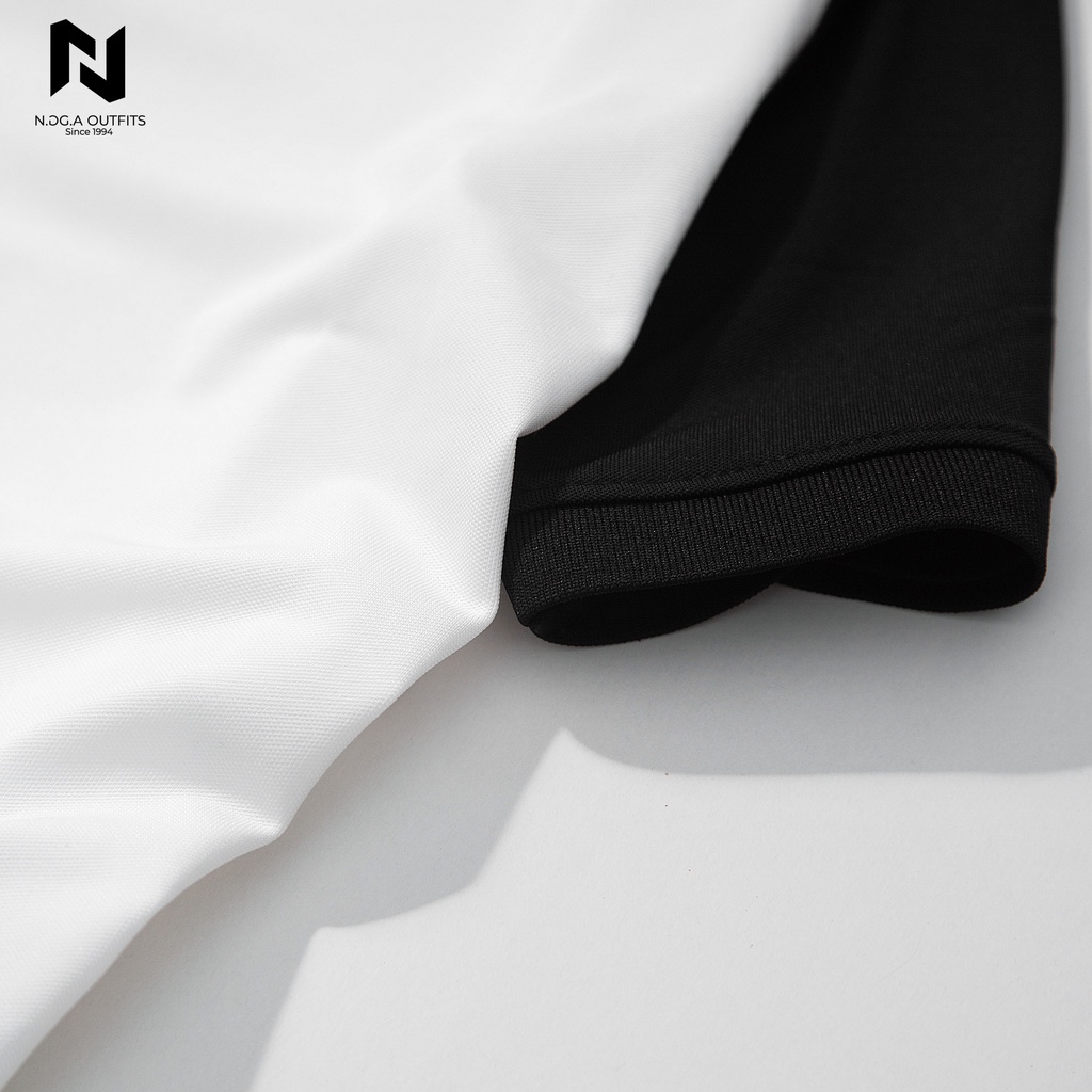Áo Polo Nam N.GG.A phối màu trắng đen kiểu dáng lịch sự chất cotton 100% siêu thoáng mát - Đủ size