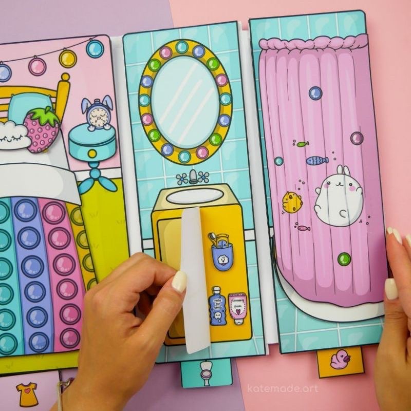 GIA ĐÌNH BÚP BÊ GIẤY 3 ( NHÀ POP IT)