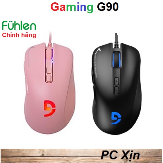 ℡Chuột gaming Fuhlen G90 Đen Black / Hồng Pink - Chính Hãng