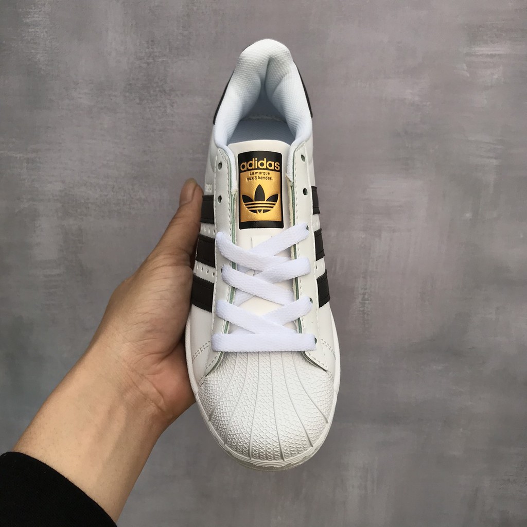 Giày Thể Thao Super Star sọc đen,Giày Sneaker Superstar  sọc đen mới nhất,hót nhất [ free ship + hoàn xu ]