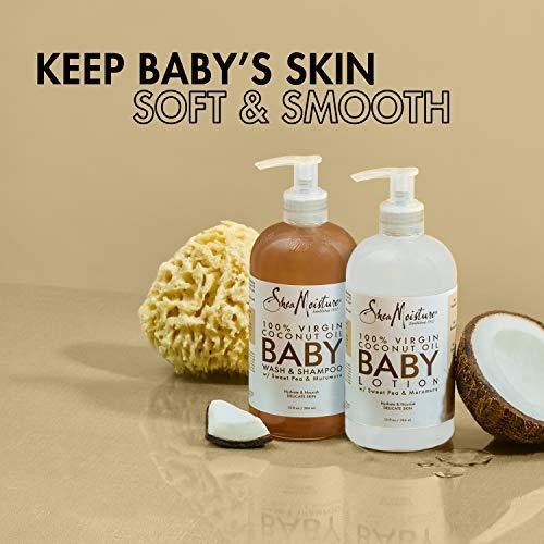 Bill US - Sữa tắm gội 2in1 cho baby SheaMoisture Shea Moisture 100% Virgin Coconut Wash &amp; Shampoo 384ml - da mong manh