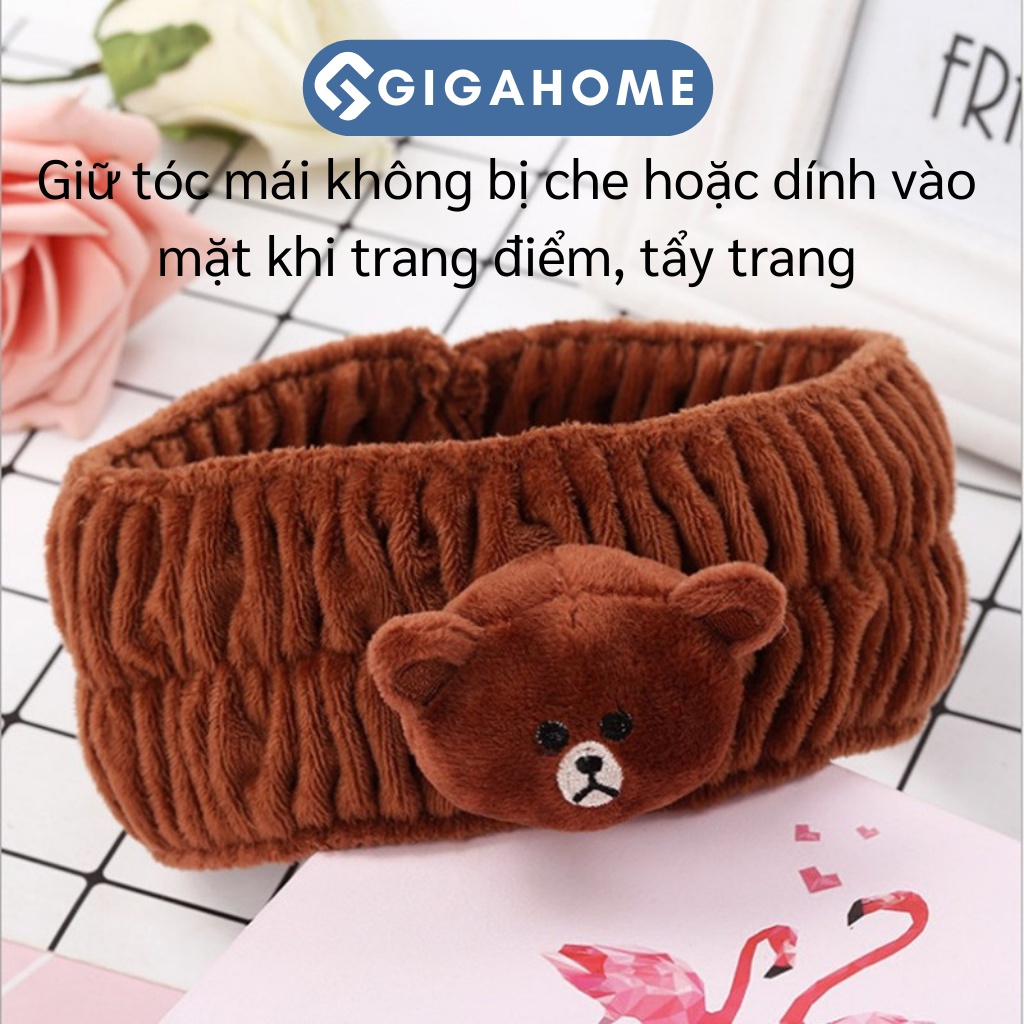 Băng Đô Rửa Mặt, Makeup Hình Vịt, Gấu Brown Phong Cách Hàn Quốc Unisex GIGAHOME 8548
