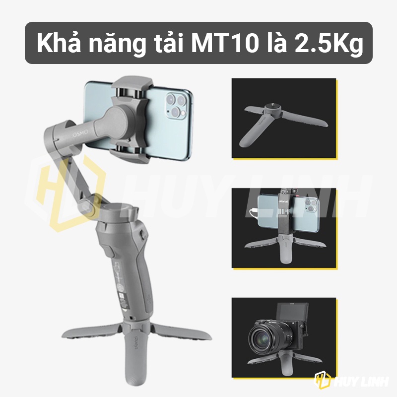 Tripod mini Ulanzi MT10 Ren 1/4 - Hỗ trợ gắn được cho gậy nối dài, Gymbal