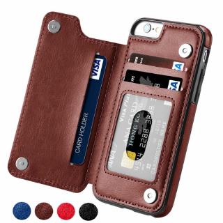 For iphone x xs xr xs max 8 7 6 6s plus magnetic leather wallet case card slot shockproof flip cover