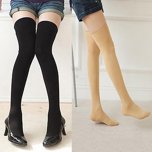 Tất đùi màu trơn giữ ấm dành cho nữ