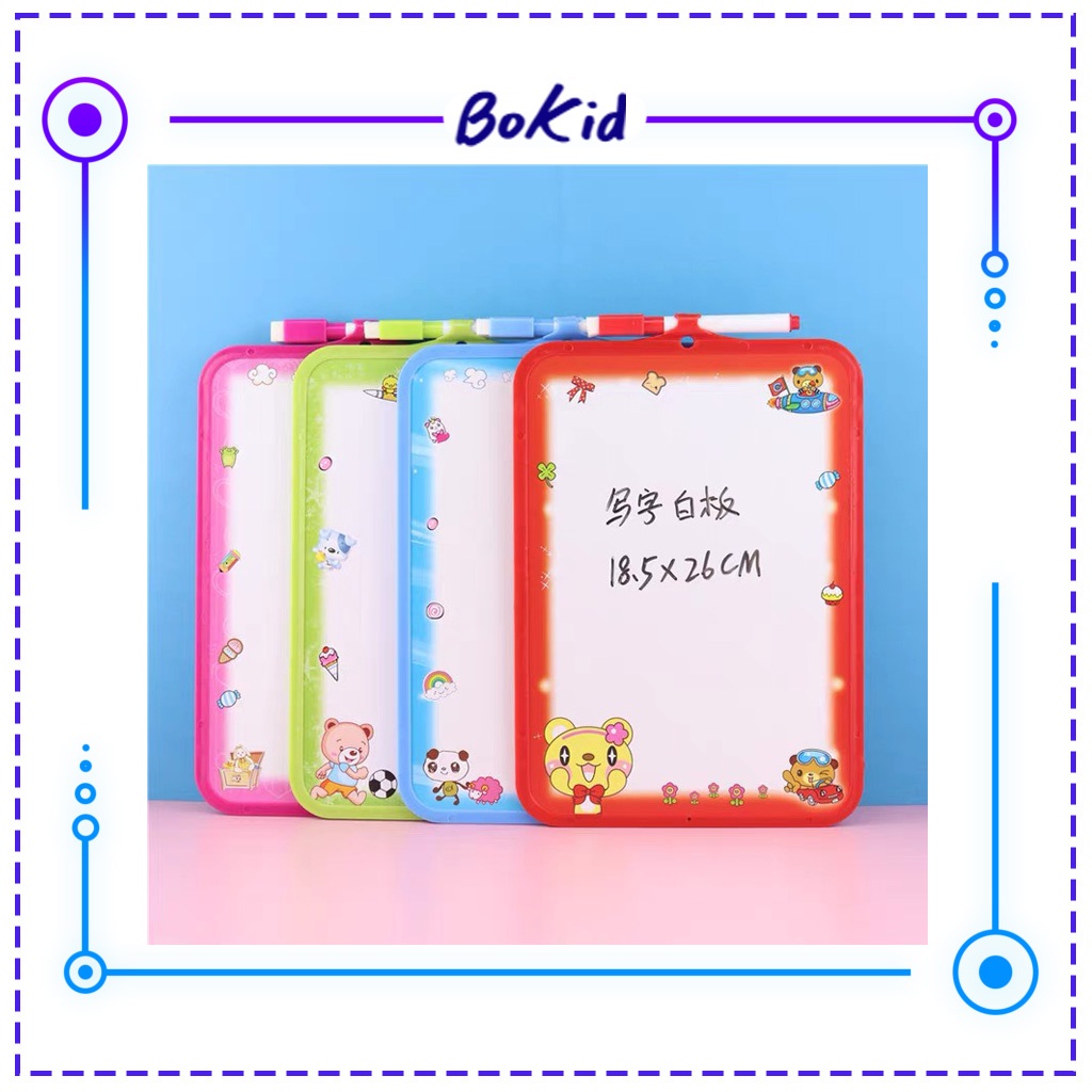 Bảng trắng học tập tiện ích có thể tẩy xóa, cho bé học tập, phát triển chí thông minh.