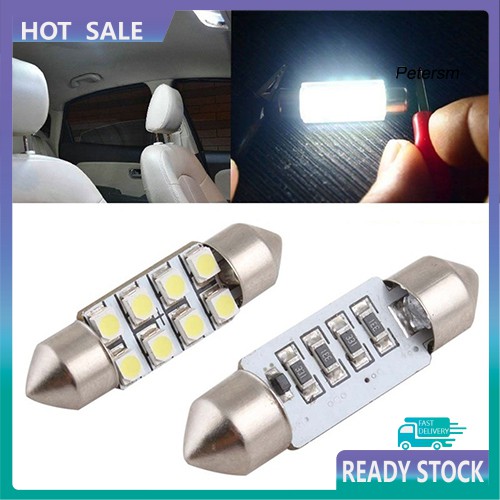 Bộ 2 Đèn Led 8 Bóng 36mm Smd Cho Xe Hơi