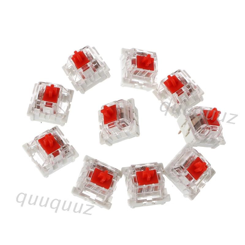 Set 10 Bàn Phím Cơ 3 Chấu Chống Nước Màu Xanh Cherry Mx