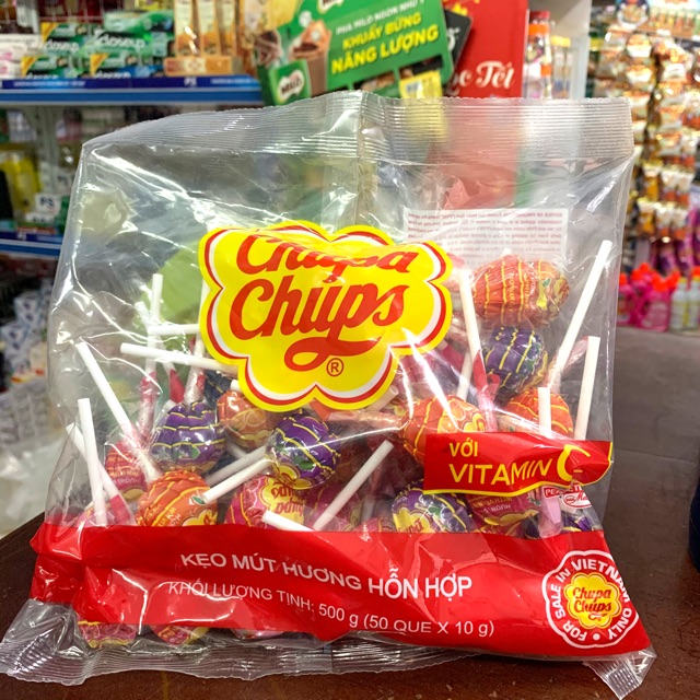 Kẹo Mút Chupa Chups hương trái cây gói 60 que