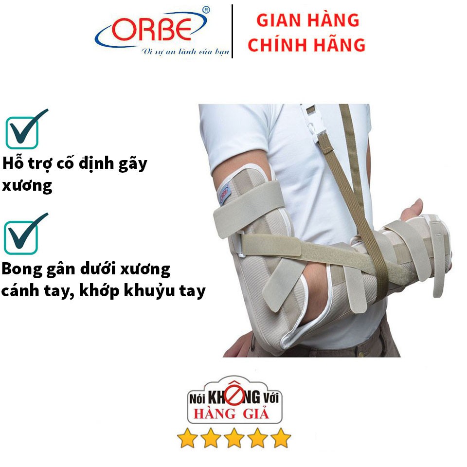 Nẹp cánh tay ORBE H3 hỗ trợ cố định gãy xương, bong gân dưới xương cánh tay, khớp khuỷu tay