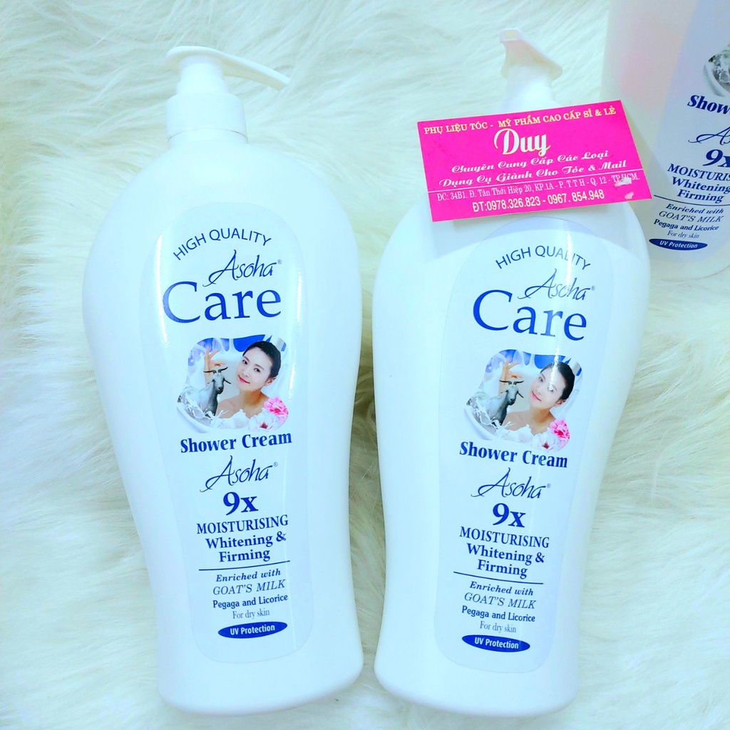 Sữa Tắm Con Dê - Nước Hoa  ASOHA  9x 1200ml - Cho Làn Da Mịn Màng Và Trắng Sáng