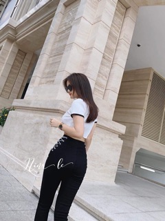 QUẦN JEAN CẠP SIÊU CAO DÂY XÍCH