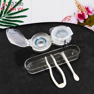COMBO DỤNG CỤ HỖ TRỢ ĐEO - GẮP LENS VÀ HỘP ĐỰNG LENS KÍNH ÁP TRÒNG MÀU TRẮNG