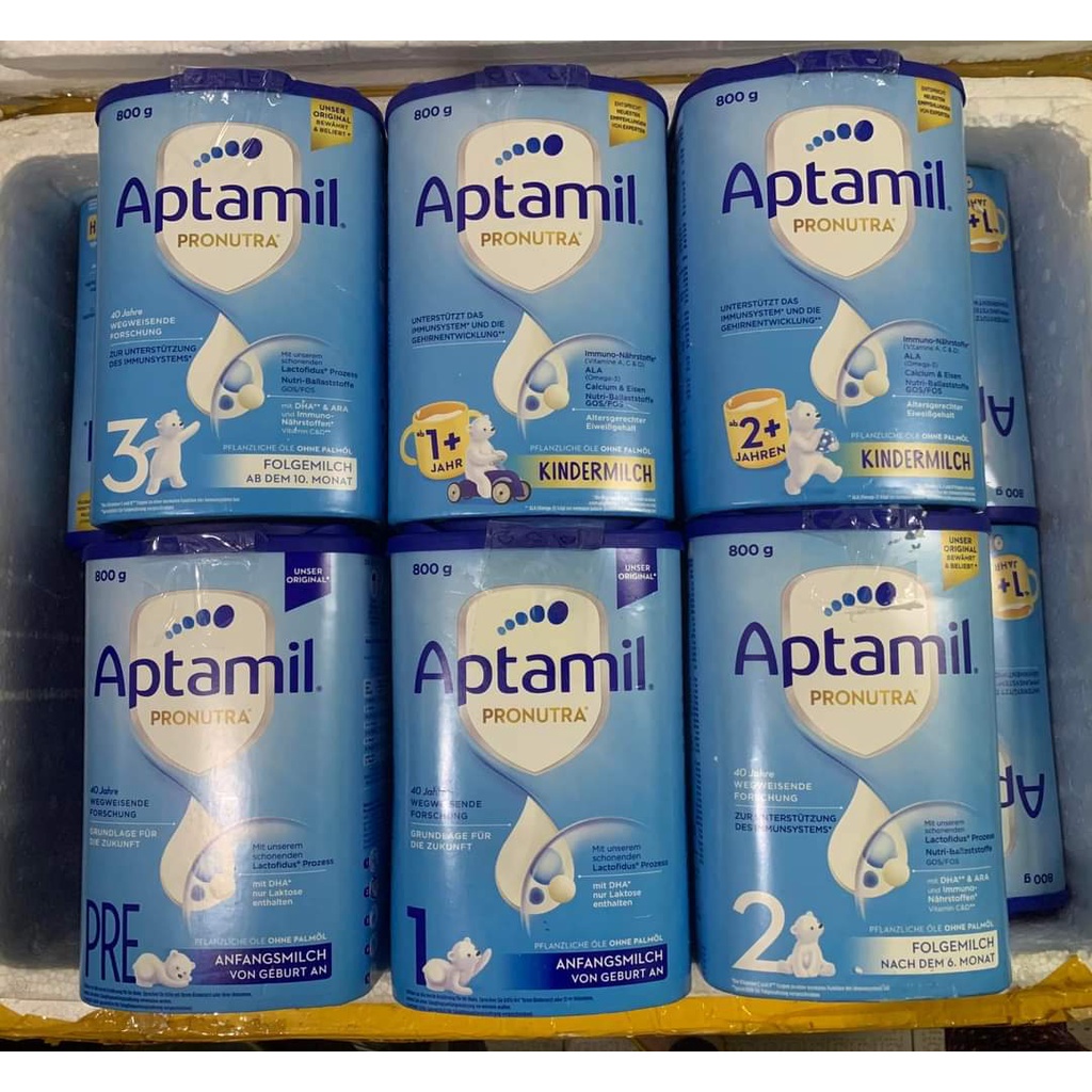 Sữa Aptamil Đức xanh cao Protuna đủ bill hàng đi air