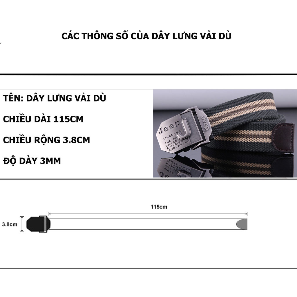 Thắt Lưng Nam Vải Bố, Dây Nịt Nam Vải Dù Khóa Chống Gỉ Siêu Bền Cao Cấp, Dây Lưng Dệt Từ Sợi Bông Thiên Nhiên Bền Chắc