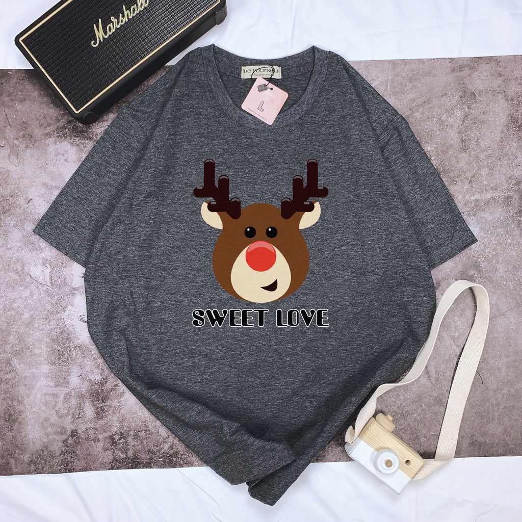 Áo Thun Tay Ngắn Unisex Đủ Size M L XL - TUẦN LỘC REINDEER NOEL GIÁNG SINH
