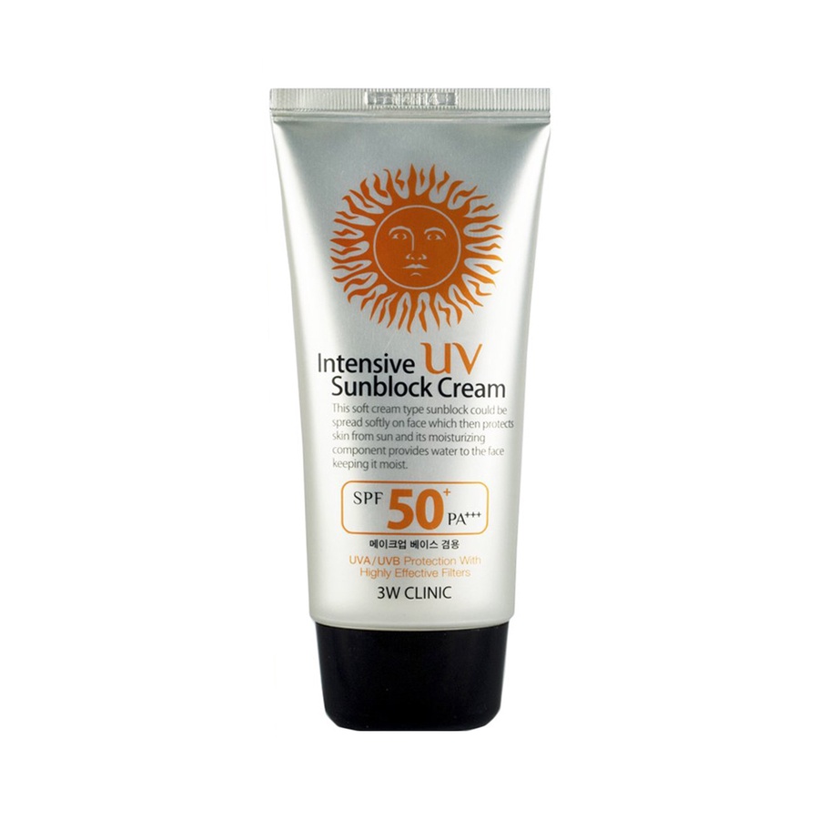 Kem chống nắng 3W Clinic Intensive UV Sunblock Cream SPF 50+ PA+++ 70ml hàn quốc chính hãng