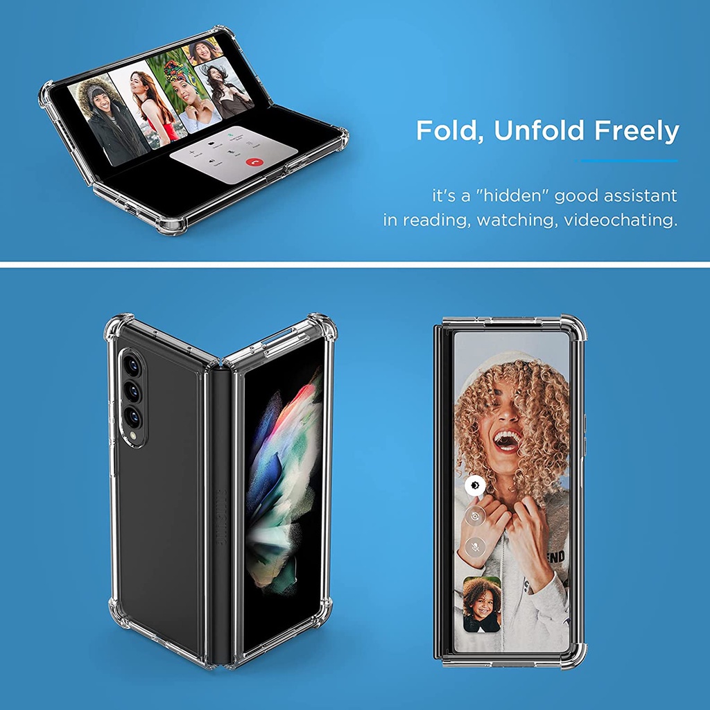 Galaxy Ốp Điện Thoại tpu acrylic Trong Suốt Chống Sốc Cho samsung galaxy z fold 5 4 3 2 z fold3 5g