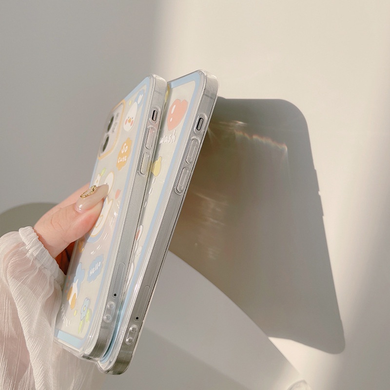 Dễ Thương Ốp Điện Thoại tpu Mềm Hình Chú Vịt Đáng Yêu Cho iphone 7 8 plus 11pro max 12mini 13 XR XS