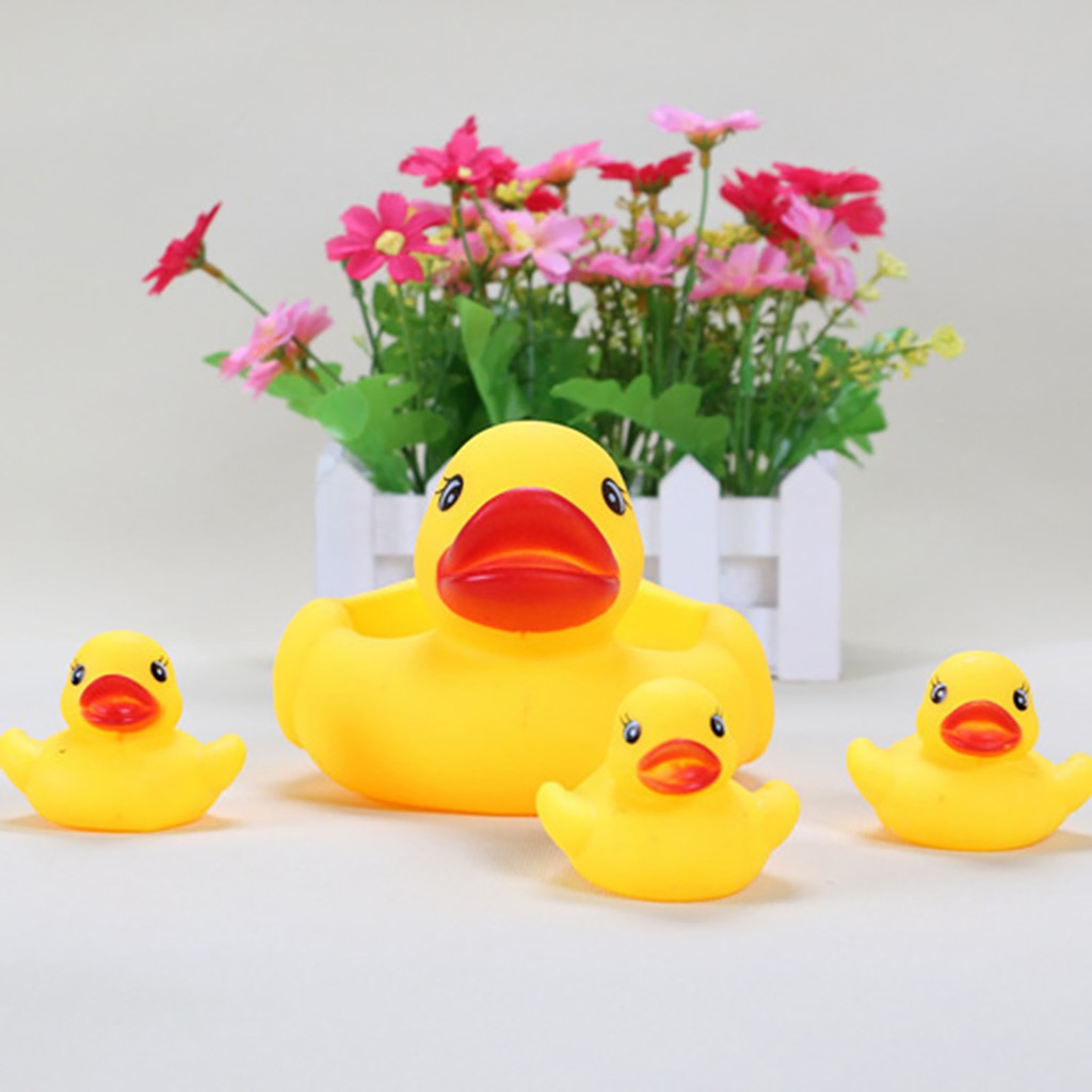 Bộ 4 Vịt Đồ Chơi Bằng Nhựa Cho Bé