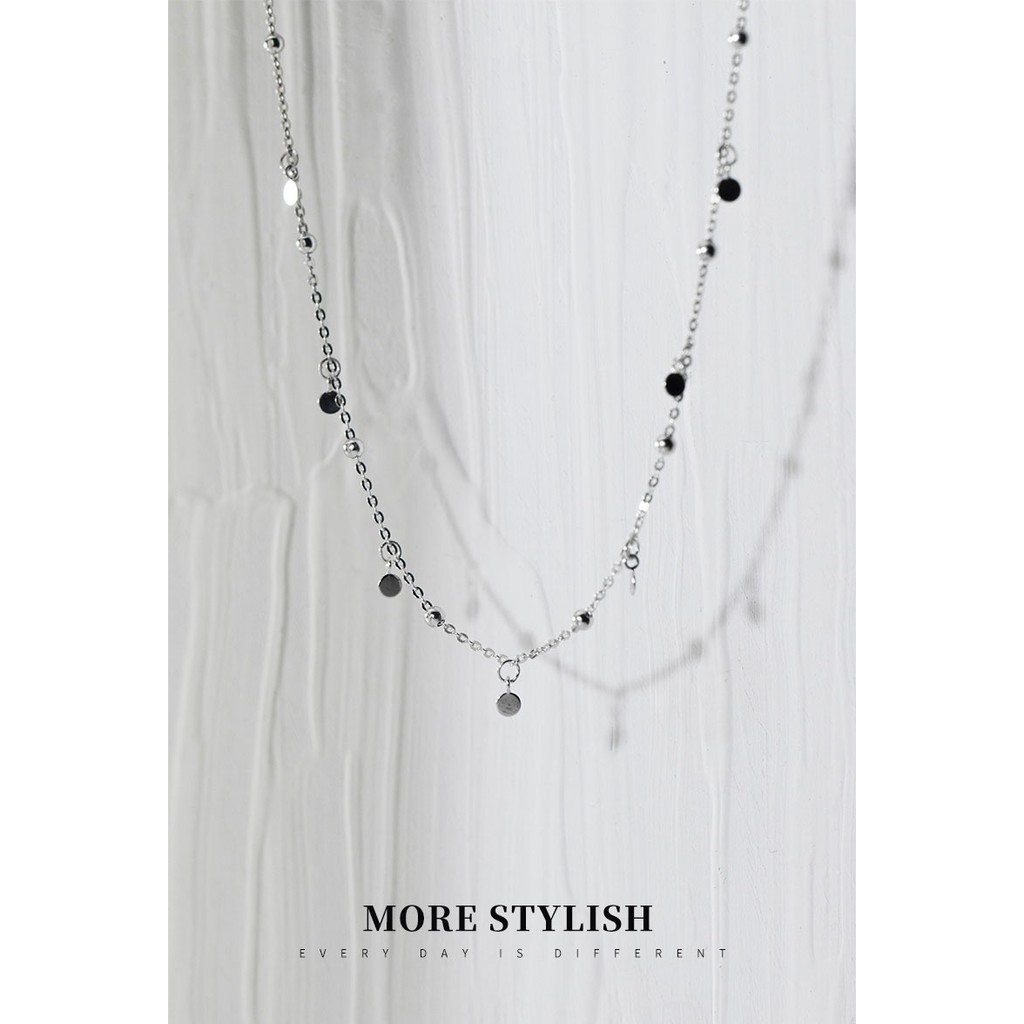 Dây chuyền bạc Ý s925 trái tim nhỏ tua rua D7041 - AROCH Jewelry