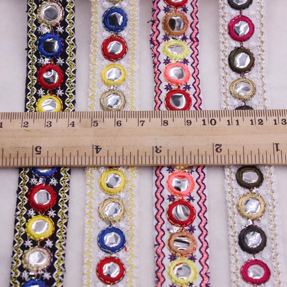 Cuộn Dây Ruy Băng Tráng Gương 1 Yard Trang Trí Thủ Công Phong Cách Ấn Độ