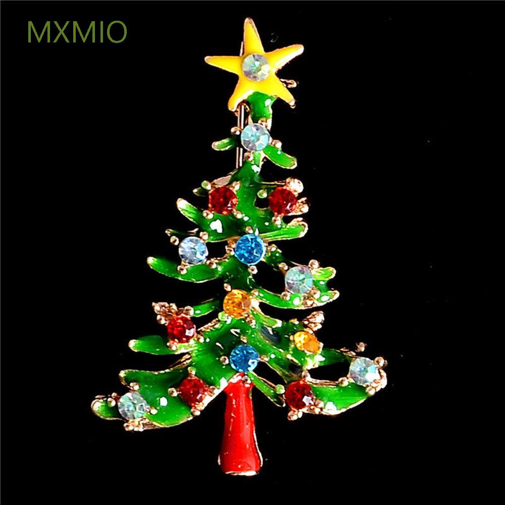 1 ghim cài áo hình cây giáng sinh nhiều màu sắc thời trang cho nữ