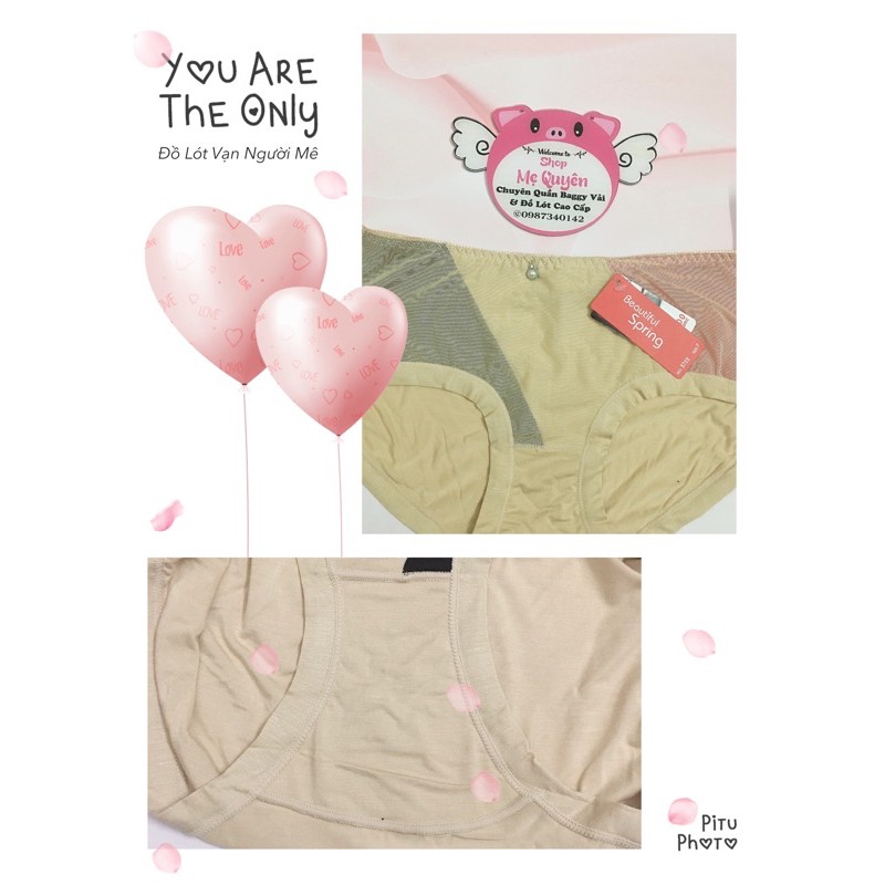 Quần lót cotton lạnh 3D cao cấp- Hàng cạp vừa ôm trọn vòng 3