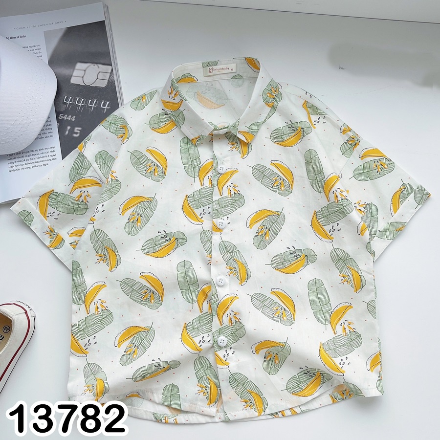 ÁO SƠ MI TAY NGẮN MINIUM CHO BÉ TRAI 11-22KG