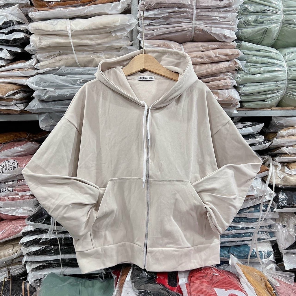 Áo Khoác Nỉ Trơn Form Rộng Unisex , Áo Hoodie Trơn Form Rộng Dây Kéo PLA01 ( kèm ảnh ,video thật shop tự quay )