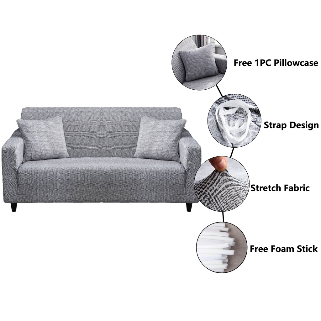 Vỏ bọc bảo vệ ghế sofa loại 1/2/3/4 chất liệu co giãn kích thước 35''-118''