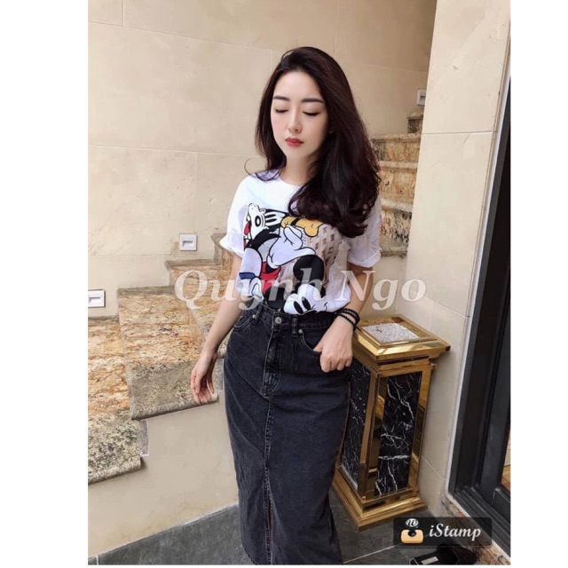 🧚🧚🧚 Chân Váy Jean Zara Authen Size Xs kết hợp với áo thun là xinh lắm ạ 🌿🌿🌿
