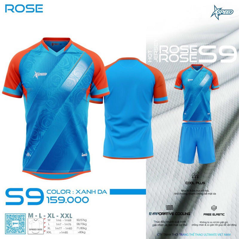 ÁO ĐÁ BÓNG XSPEED ROSE CAO CẤP