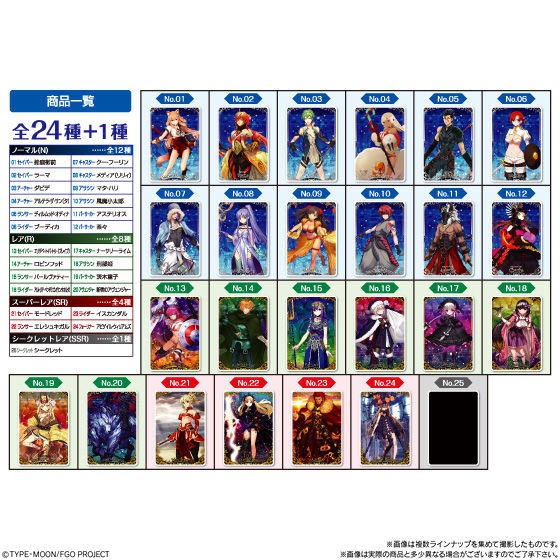 Thẻ Hình Nhựa Bánh Xốp Card sưu tập GACHA Fate Grand Order