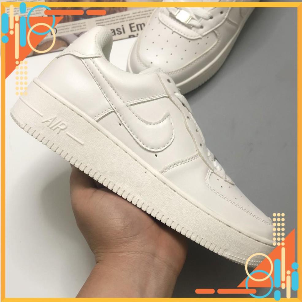 Giày AF1, Giày Sneaker AF1 Màu Trắng Thấp Cổ Hàng Da Cao Cấp, Đế Khâu Nên Có Trong Mọi Tủ Đồ Full Size | AF1TRANG